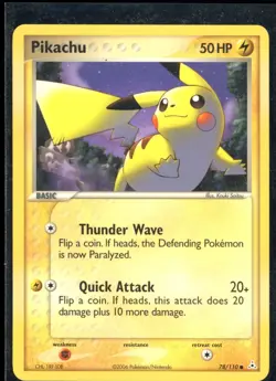 Pikachu 78/110 Common Holon Phantoms Pokemon NM - Image 2