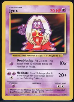 Jynx 31/102 Uncommon Base Set 1999-2000 (4th Edition) Pokemon NM - Image 2