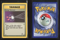 Energy Retrieval 110/130 Uncommon Base Set 2 Pokemon HP - Image 1