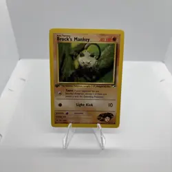 Pokemon 1st Ed. Gym Heroes Common Brock's Mankey 67/132 - Near Mint (NM) - Image 1