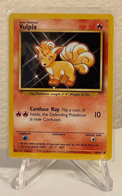 Pokemon TCG Vulpix Base Set 68/102 Regular Unlimited Common HP Error [Vintage] - Image 1