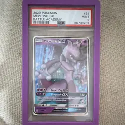 Pokemon Mewtwo GX Stamped 031/068 Battle Academy Holo Promo 180 HP PSA 9 - Image 1