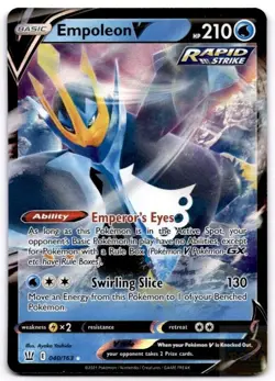 Empoleon V 040/163 Holo V Rare Battle Styles Pokemon Holo Near Mint - Image 1