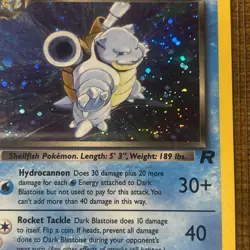 Dark Blastoise 3/82 Team Rocket Holo Swirl WOTC 2000 Pokemon TCG LP/NM - Image 4
