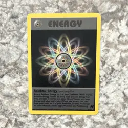 Wizards of the Coast Pokemon TCG Rainbow Energy 80/82 Team Rocket Rare Vintage - Image 1