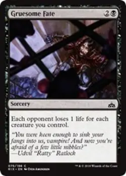Gruesome Fate Light Play, English Magic the Gathering MTG Rivals of Ixalan - Image 1