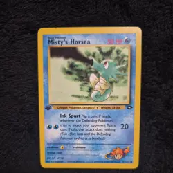 1st Edition Misty’s Horsea 87/132 - Gym Challenge LP - Image 1