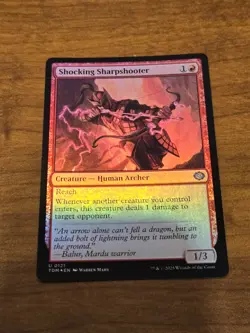 MTG Tarkir Dragonstorm - Shocking Sharpshooter - TDM 121 - FOIL - Image 1