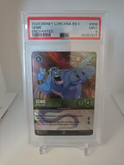 Disney Lorcana Genie On the Job Enchanted 2023 First Chapter #209 PSA 9 - Image 1