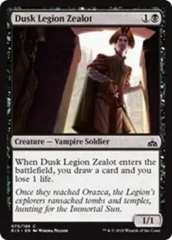 Dusk Legion Zealot Light Play, English Magic the Gathering MTG Rivals of Ixalan - Image 1