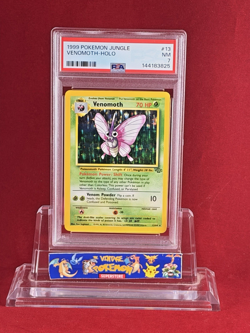 1999 Pokemon Jungle VENOMOTH Holo Card #13 PSA 7 Freshly Graded - Image 1