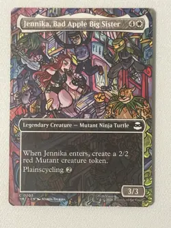 MTG TMNT JENNIKA, BAD APPLE BIG SISTER 0203 BORDERLESS REGULAR ART SCENE - Image 1