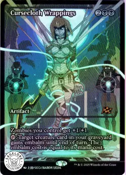 MTG Cursecloth Wrappings (Showcase) (400) | NM Foil | Aetherdrift (DFT) - Image 1