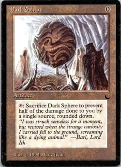 MTG Magic the Gathering Dark Sphere The Dark Played See Scan C - Image 1