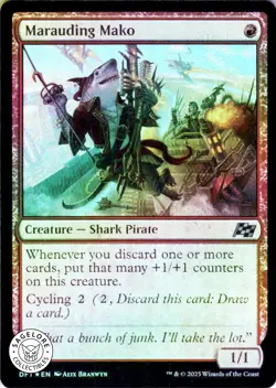 MTG Marauding Mako (138) | NM Foil | Aetherdrift (DFT) - Image 1