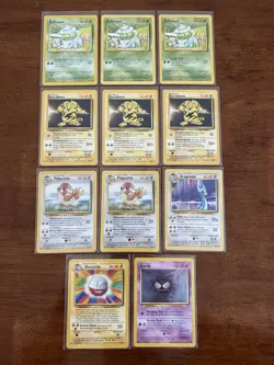 Pokemon TCG Base Set Non Holos Lot 10 Cards VINTAGE!! - Image 1