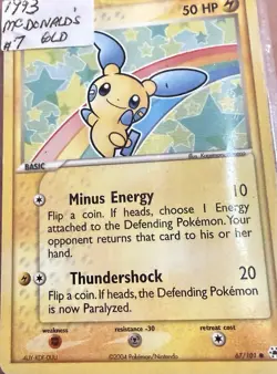minun 67/101 hidden legends common basic 50hp regular pokemon tcg english - Image 1
