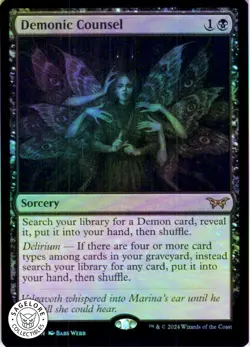 MTG Demonic Counsel (92) | NM Foil | Duskmourn (DSK) - Image 1