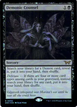MTG Demonic Counsel (92) | NM Foil | Duskmourn (DSK) - Image 2