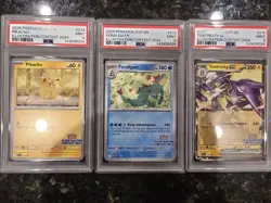 2025 Pokemon Illustration Contest Pikachu Feraligatr Toxtricity PSA 9 Lot - Image 1