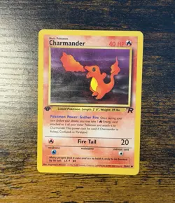 LP Pokemon TCG - Charmander 1st Edition 50/82 - Team Rocket - NM-LP - Image 1