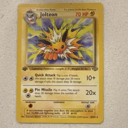 Pokemon Jolteon Jungle 1st Edition Rare English Stage 1 20/64 70 HP - Image 1