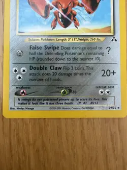 Scizor 29/75 Non-Holo Rare Neo Discovery LP - Pokemon TCG - Image 3