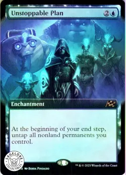 MTG Unstoppable Plan (Extended Art) (382) | NM Foil | Aetherdrift (DFT) - Image 1