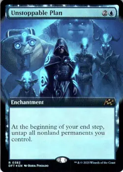 MTG Unstoppable Plan (Extended Art) (382) | NM Foil | Aetherdrift (DFT) - Image 2