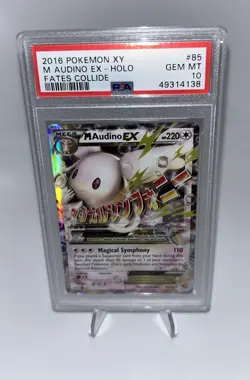 2016 POKEMON XY FATES COLLIDE M AUDINO EX PSA 10 - Image 1