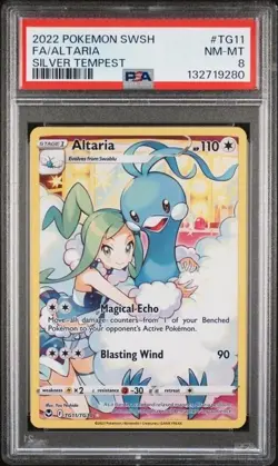 ALTARIA #TG11 PSA 8 • 2022 POKEMON SWORD & SHIELD SILVER TEMPEST FULL ART - Image 1