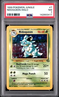 1999 Pokemon Jungle Nidoqueen Holo #7 Unlimited PSA 7 WOTC Vintage - Image 1