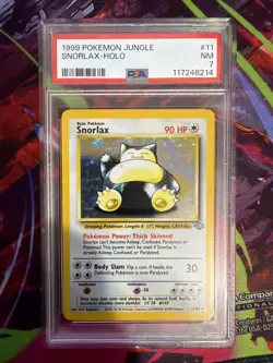 1999 Pokemon Jungle Snorlax Holo #11 PSA 7 NM Vintage Rare - Image 1