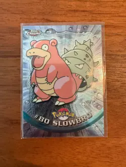 Pokemon 2000 Topps Chrome Pokemon Series 1 #80 Slowbro Pokemon T.V. NM - Image 1