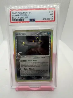2005 POKEMON EX DELTA SPECIES #17 UMBREON-HOLO PSA 3 - Image 1