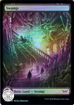 MTG Swamp (0274) - Full Art (274) | NM Foil | Duskmourn (DSK) - Image 1
