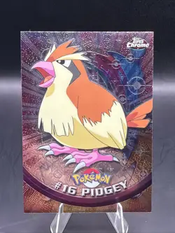 Pokemon TCG Topps Chrome Series 1 Holo Foil Card Pidgey #16 2000 TV Animation - Image 1