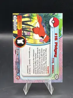 Pokemon TCG Topps Chrome Series 1 Holo Foil Card Pidgey #16 2000 TV Animation - Image 2