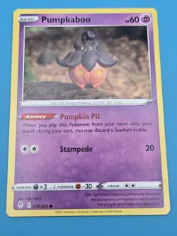 Pumpkaboo 076/203 Evolving Skies Regular Finish Pokemon Card - Yuka Morii NM - Image 1