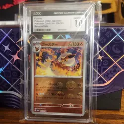 Pokemon TCG Flareon 136/165 Card 151 Japanese CGC 10 Reverse Holo Stage 1 HP130 - Image 1