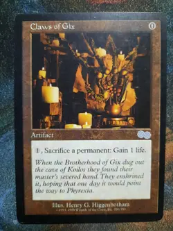 Magic the Gathering MTG - 1 x Claws of Gix - Urza's Saga - EX/LP - Image 1