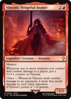 Vincent, Vengeful Atoner (Surge Foil) 64 Commander: FINAL FANTASY NM EN - Image 1