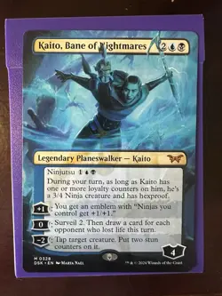 MTG Kaito, Bane of Nightmares (Borderless) Duskmourn: House of Horror Regular - Image 1