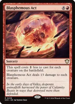 NM Blasphemous Act, MTG, Strixhaven Commander, Magic the Gathering, 238 - Image 1