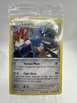 Pokemon: Lucario 63/124 Cosmos Holo XY- Sealed Knockout Collection Promo - Image 1