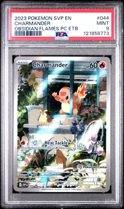 2023 POKEMON OBSIDIAN FLAMES POKEMON CENTER ETB PROMO SVP #044 CHARMANDER PSA 9 - Image 1
