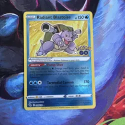 Pokemon TCG 2022 Radiant Blastoise #018/078 SWSH Pokemon GO - Image 1