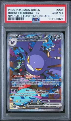 Rocket'S Crobat Ex Pokemon Dri En-Destined Rivals 234 NM PSA 10 - Image 1