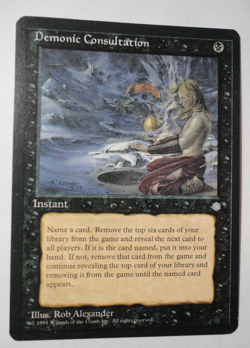 Demonic Consultation Ice Age LP Lightly Played English MTG Magic Gathering - Image 1