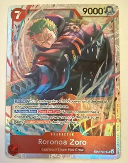 One Piece Roronoa Zoro EB04-007 SR ENGLISH OP15 - Image 1